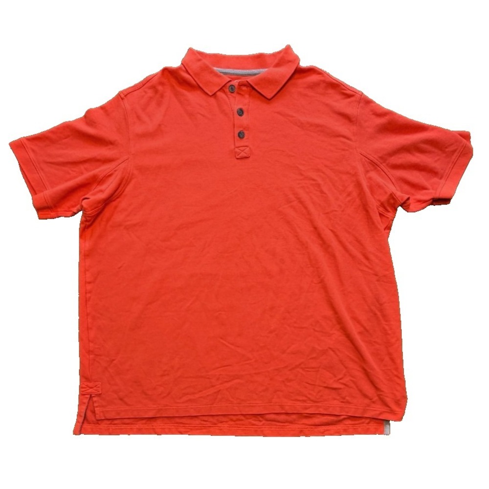 Duluth Trading Polo Mens 3XLT Orange Short Sleeve Golf Shirt Workwear Preppy Top